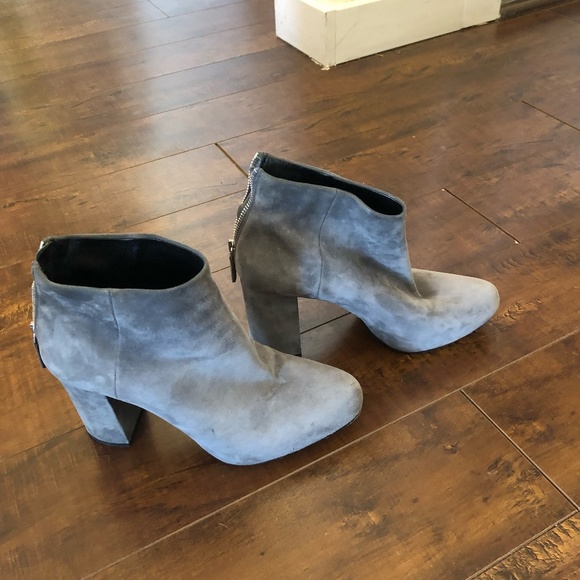 Prada Grey Suede Booties 37.5 - Picture 3 of 4